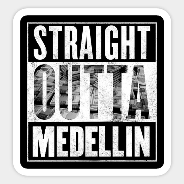 Straight outta medellin Sticker by Ward